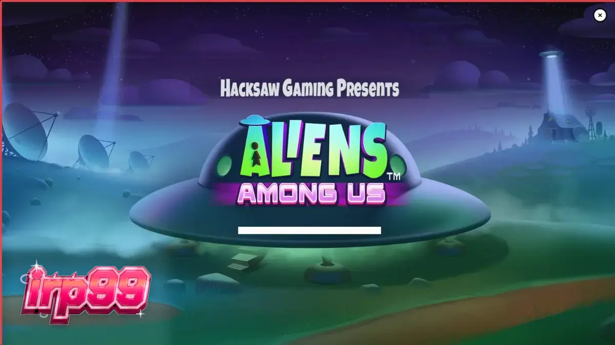 Tampilan visual slot Aliens Among Us dengan karakter agen FBI dan alien lucu